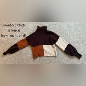 Turtleneck Color Block Sweater